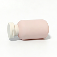 Bouteilles d'échantillons de lotion en plastique souple HDPE personnalisées de 100 ml, rondes, à presser, avec bouchon à vis et capuchon rabattable