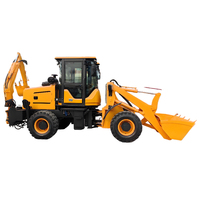 Engins de terrassement les moins chers Mini tracteur tracteur agricole 4x4 remorquable avec pelle rétrocaveuse à vendre