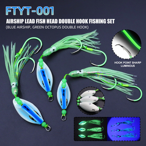Mồi câu jig phát sáng 100g 150g 200g, mồi câu mực, móc phụ inchiku, mồi câu slow pitch dành cho cá kiếm, câu biển nước mặn - Product Image 2