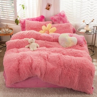 Ensembles de couettes design Offre Spéciale 4 pièces de luxe épaisses protectrices chaudes pour l'hiver drap de lit en velours corail draps pour l'hiver literie