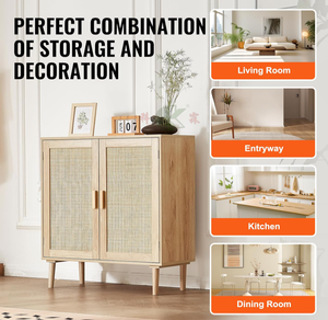 <span class=keywords><strong>Buffet</strong></span> blanc avec rangement, fermeture magnétique, étagères réglables, pour couloir, entrée, salon - Product Image 3