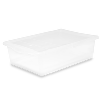 Boîte de rangement rectangulaire minimaliste Belli E Forti BF01143 en PP, organisateur vertical 550x390x150mm, facile à nettoyer, fabriqué en Italie pour placard