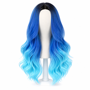 Peluca Sintética Premium de Ondas Largas para <span class=keywords><strong>Mujer</strong></span>, con Raya al Medio, para Fiestas, Cosplay, Festivales, <span class=keywords><strong>Carnaval</strong></span>, Disfraces, Venta al por Mayor, Personalizada - Product Image 6