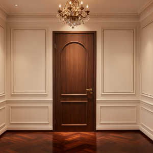 Portes intérieures modernes en PVC imperméable et MDF mélaminé avec placage bois pour hôtels, vente directe usine pour salons et cuisines - Product Image 1