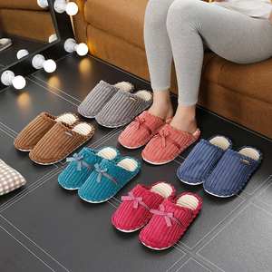 Nouvelles pantoufles en peluche à semelle épaisse antidérapante populaires pour l'automne et l'hiver, pour l'intérieur et l'extérieur, pantoufles en coton pour couple - Product Image 3