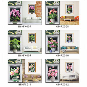Pegatinas de Pared de <span class=keywords><strong>Flores</strong></span> y Plantas, Marcos de Fotos 3D, Decoraciones de Pared para Sala de Estar, Sofás, Pegatinas Autoadhesivas - Product Image 3
