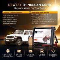THINKCAR THINKSCAN 689BT Outil de diagnostic automobile professionnel, test d'actionneurs, codage ECU, CANFD, DOIP, scanner OBD2 gratuit à vie