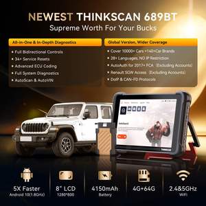 THINKCAR THINKSCAN 689BT Herramienta de Diagnóstico Profesional para Automóviles, Prueba de Actuadores, Codificación de ECU, CANFD, DOIP, Escáner OBD2 Gratuito de por Vida - Product Image 3