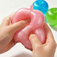 Balle souple transparente en forme de pomme, super douce, à rebond lent, pour soulager les tensions émotionnelles