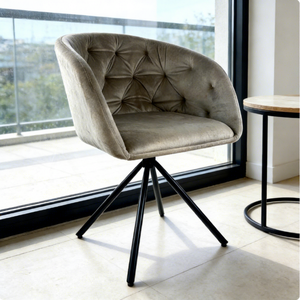 Chaise de salle à manger pivotante en velours moderne pour bureau à domicile, pivotant à <span class=keywords><strong>180</strong></span> degrés, chaise de salle à manger rembourrée en velours pour hôtel, cuisine, salle à manger - Product Image 6