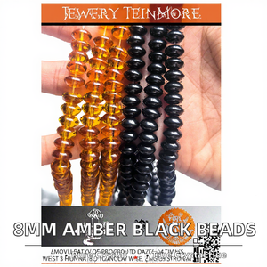 Perles Hx 8mm en verre cristal transparent, ambre, noir, couleur originale, rondelles intercalaires, en vrac, pour la fabrication de bijoux DIY et la décoration, troisième lot - Product Image 2