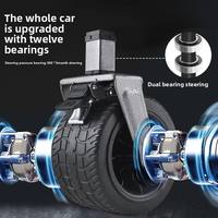 Chariot pliable à quatre roues, imperméable, à double compartiment sec/humide, grande capacité, pour le camping