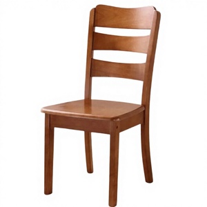 Silla de Comedor Clásica de Madera Maciza con Respaldo en Escalera, Acabado en Nogal, Muebles de Cocina Directo de Fábrica - Product Image 2