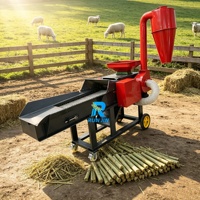 Broyeur de fourrage à moteur diesel, coupe-herbe à alimentation par chaîne, machine à couper le foin, picadora de pasto para ganado