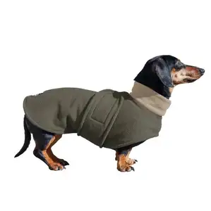 宠物用品定制新款设计师腊肠犬毛衣摇粒绒套头衫保暖腊肠犬外套迷你腊肠犬服装