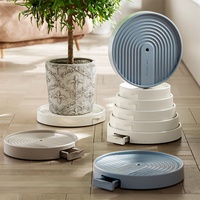 Support de pot de fleurs rond en plastique, plateau de récupération d'eau multi-tailles, robuste, durable, léger et luxueux, pour plantes succulentes