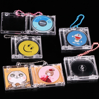 Vente chaude, étui de CD miniature en plastique transparent personnalisé avec NFC, musique, avec anneaux porte-clés