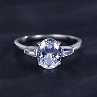 D Color Vvs Moissanite Bague de fiançailles en argent sterling 925 plaqué or blanc pour femmes Bijoux