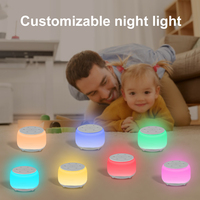 Machine à bruit blanc portable avec minuterie, machine sonore pour apaiser le sommeil des bébés, veilleuse RGB, batterie rechargeable 1800 mAh pour les personnes âgées