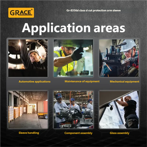 Mangas Protectoras Resistentes a Cortes Nivel D GR-8356, Tejido de Punto Duradero, Ligeras y Transpirables, Ideales para Trabajos Industriales y de Construcción - Product Image 3