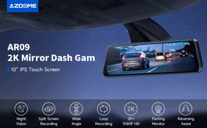 AZDOME AR09 대시 캠 4K 미러 Dashcam 9.66 인치 터치 스크린 자동차 블랙 박스 <span class=keywords><strong>Dvr</strong></span> 레코더 와이파이 주차 모니터 Dashcam - Product Image 2