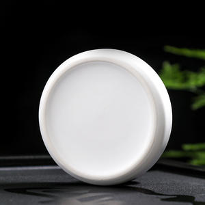 Petit pot de <span class=keywords><strong>rouge</strong></span> à lèvres rond en céramique <span class=keywords><strong>rouge</strong></span> antique, finition émaillée colorée, pour mini-emballage de thé, emballage à bulles plat pour stockage, vente en gros - Product Image 3