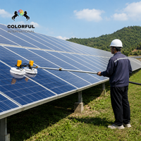 Machine de nettoyage professionnelle pour panneaux solaires TS-2, brosse rotative à double tête, perche réglable de 3,5m à 7,5m, outil de lavage électrique pour panneaux photovoltaïques