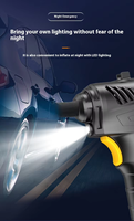 High-Power Portable Wireless Car Air Pump 4000mAh Digital Inflator Tire Pressure Monitor Horizontal Bar for Car Tire