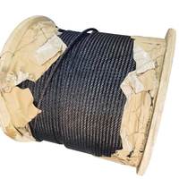 Câble en acier galvanisé pour grue de levage, type BLACK GREASE CABLE 6X19/6X36+WRC, 6*19S+IWRC, 6*36SW+IWRC, pour le marché péruvien