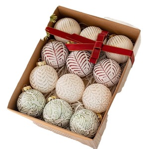 Boule <span class=keywords><strong>de</strong></span> Noël blanche <span class=keywords><strong>de</strong></span> 8 cm, effet vieilli, décoration <span class=keywords><strong>de</strong></span> luxe pour sapin <span class=keywords><strong>de</strong></span> Noël, pendentif, emballage transfrontalier, ornement <span class=keywords><strong>de</strong></span> Noël - Product Image 1