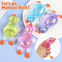 Jouet Squishy Canard Liquide Pailleté Anti-Stress à Presser, Jouet Sensoriel Fidget Doux à Remontée Lente, Jouet de Décompression pour Enfants