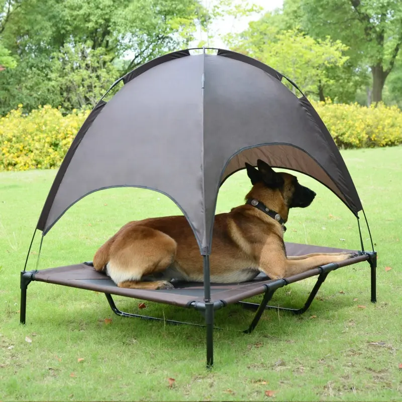 आउटडोर यात्रा पालतू कुत्ते बेड ऊंचा पालतू खाट तम्बू चंदवा के साथ कुत्ते वाहक पालतू बेड सामान के लिए डेरा डाले हुए