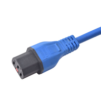 Cordon d'alimentation en PVC 3G1.5 H05VV-F certifié VDE de 1.5m avec moulage par injection monobloc et verrouillage C13 + C14