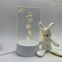Changement de tableau de notes veilleuse LED veilleuses USB lumineux acrylique veilleuse effaçable écrire babillard calendrier bureau
