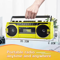 Radio cassette AM FM portable rétro à prix d'usine, lecteur audio double enregistrement, enregistreur de cassettes, lecteur de bandes