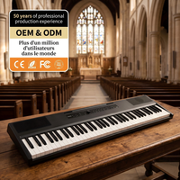 AIERKE 88-Key Heavy Hammer Electronic Keyboard Vertical Electric Steel Digital Piano P2003