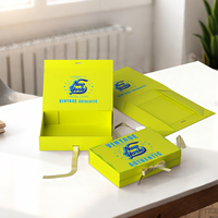 Boîte cadeau en carton pour thé et café, personnalisable avec logo, luxueuse, imperméable, pliable, recyclable, avec fermeture magnétique et ruban