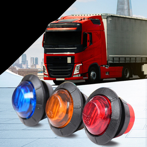 Feux de position latéraux LED rouges, blancs et ambre 12-24V, lampe de contour pour camion, remorque, fourgonnette, bus - Product Image 2