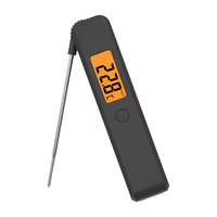 Thermomètre à viande numérique sans fil à livraison rapide lecture instantanée avec thermomètre de cuisson des aliments en plastique à longue sonde pour griller le barbecue