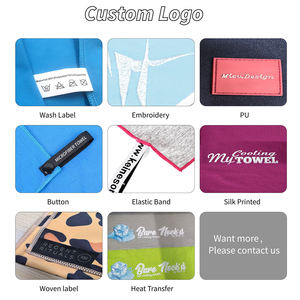 OEM ODM Super grande telo mare 100*180cm turco a righe ad asciugatura rapida con nappa in microfibra - Product Image 6