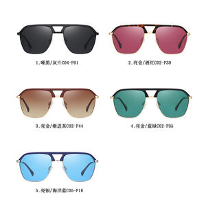 VASHAP piloto de 3340 gafas de sol UV400 metal vintage mujeres hombres gafas de sol retro plana polarizada tonos - Product Image 3