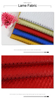 100% Polyester Métallique Or Lame Tissu Satin-Jersey Style avec Motif Tissé pour Robes et Vêtements pour Filles