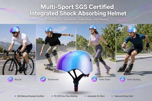 Casque demi-coque réglable pour enfants - Garçons et filles - Équipement de sécurité pour vélo, patins à roulettes, skateboard et draisienne - Product Image 2