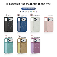 Coque de téléphone en silicone à chargement sans fil pour iPhone 17 18 Pro Max, accessoires magnétiques en silicone véritable pour iPhone 17 16 15 14 13