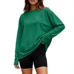Camisetas de Manga Larga Extra Grandes para Mujer, al por Mayor, con Logotipo Personalizado OEM, Directo de Fábrica, Tops de Otoño 2026, Camisetas Básicas Casuales, Ropa Y2K - Product Image 5
