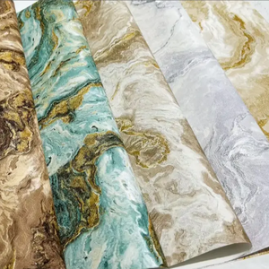 Papel Tapiz 3D de Diseño Moderno y Buena Calidad, Papel Tapiz de PVC 53, Papel Tapiz Blanco y Dorado para China - Product Image 1