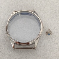 Boîtier de montre léger en acier inoxydable de 42 mm, type Frog Leg, avec fond monté à l'aiguille, pour mouvements ETA6497 ST3600