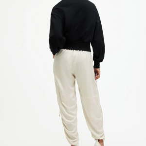 Vente en gros 2025 Pantalon coupe-vent ample et décontracté de haute qualité unisexe avec poches cargo Pantalon de survêtement en nylon pour femmes - Product Image 6