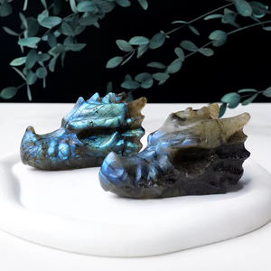 Piedra de fuego de cuarzo rosa de 7cm a granel, labrodrita, cabeza de dragón, piedra curativa para la venta y la decoración del hogar, 1 unidad - Product Image 2