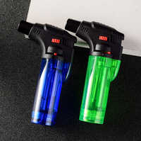 Briquet à gaz butane de haute qualité, logo personnalisé, vente en gros à bas prix, briquet torche à flamme jet pour fumer, cuisine, barbecue